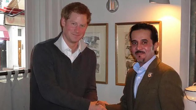 Prince Harry met Mahfouz Marei Mubarak bin Mahfouz in 2013. The Saudi billionaire donated £50,000 to his charity